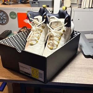 Moolah press break v2 Kids High-Top Sneakers - White and Gold